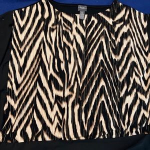 Womens black/brown top/blouse by Chicos size 0